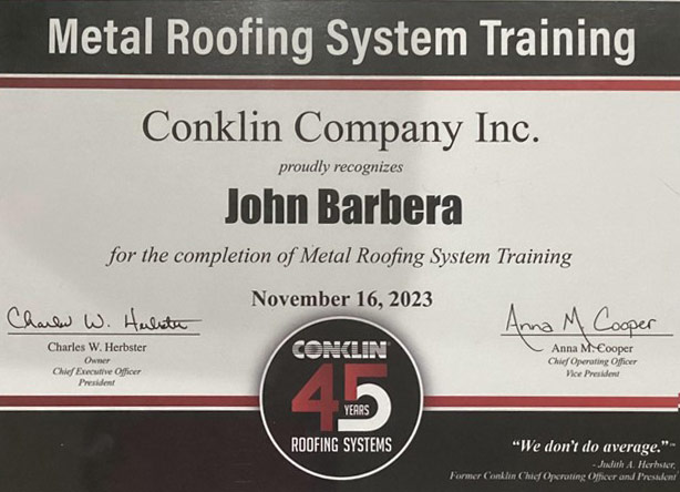 Metal Roofing System Training